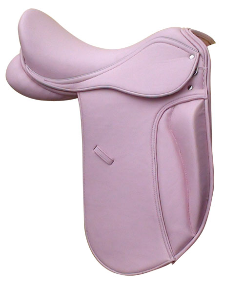 SYNTHETIC-DRESSAGE-SADDLE-WITH-HIGH-KNEE-ROLL-PINK